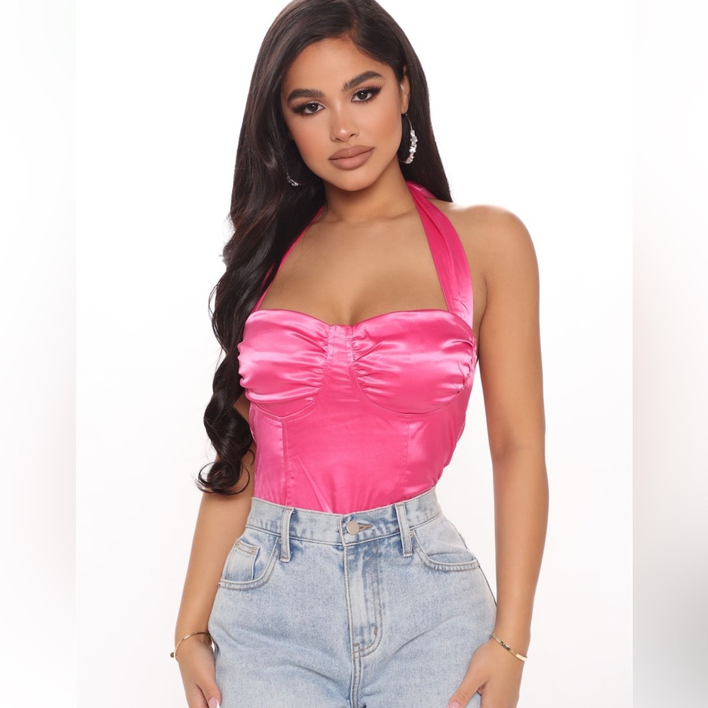 Satin halter top